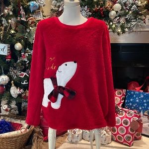 Cozy sleep top Christmas winter with polar bear xl nwt